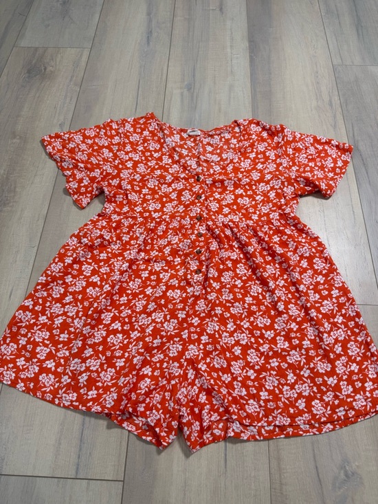 Billabong Pants - Billabong Orange and White Floral Romper